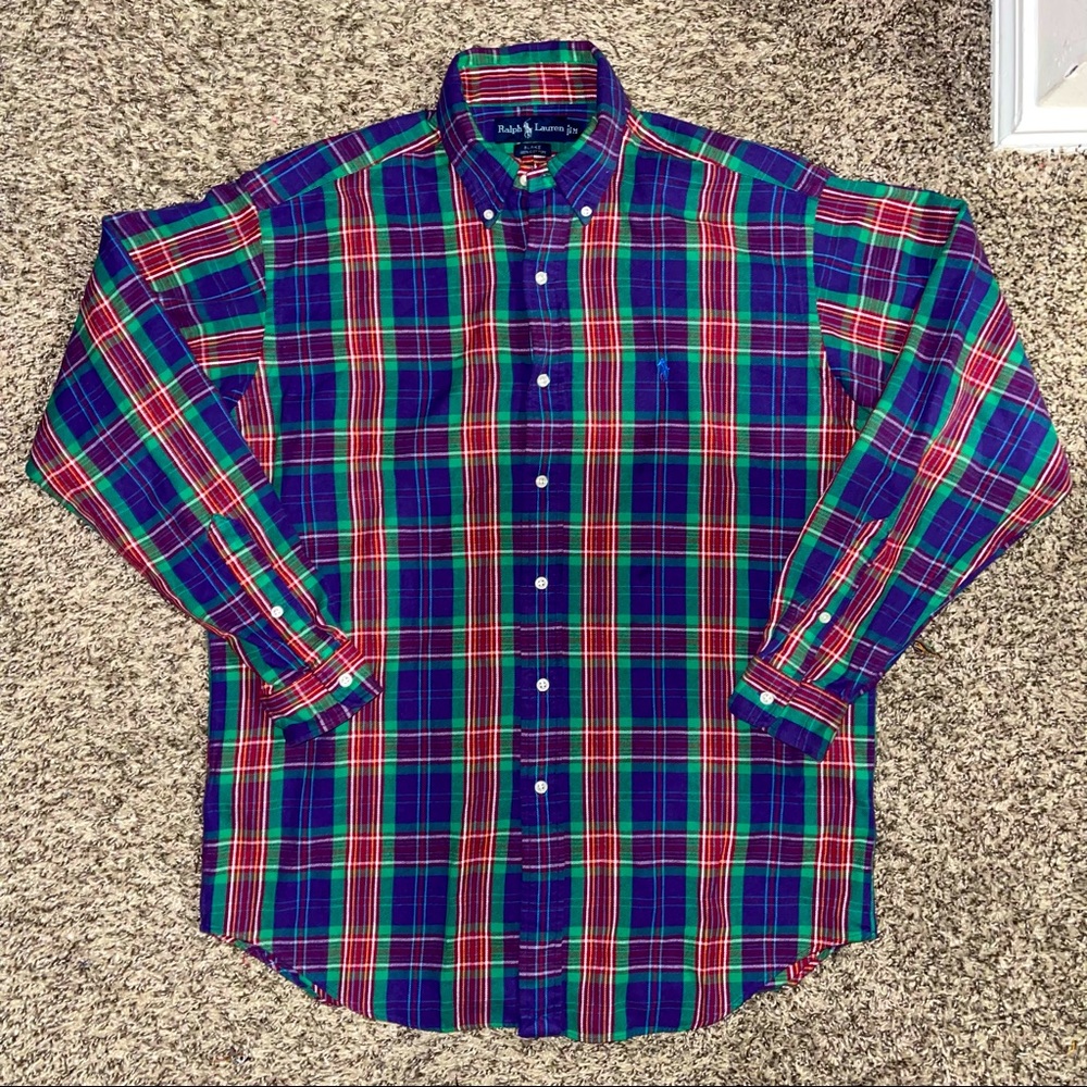Vintage Plaid Polo Ralph Lauren Button Down